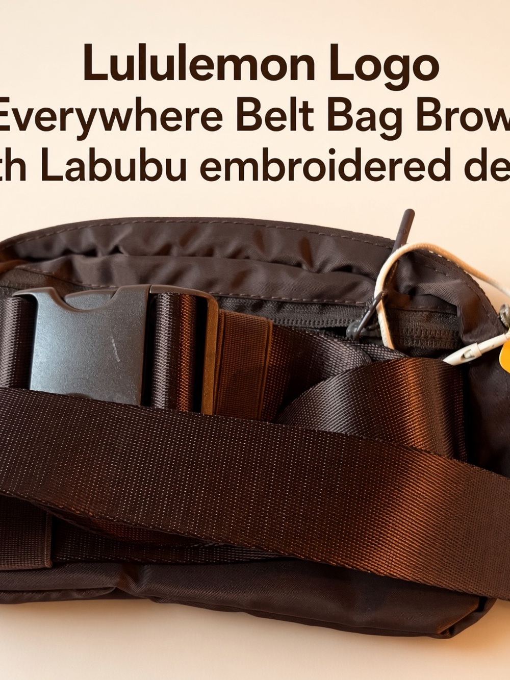 1080,Lululemon Logo Everywhere Belt Bag with Red & White Embroidered Character. - Picture 4 of 5